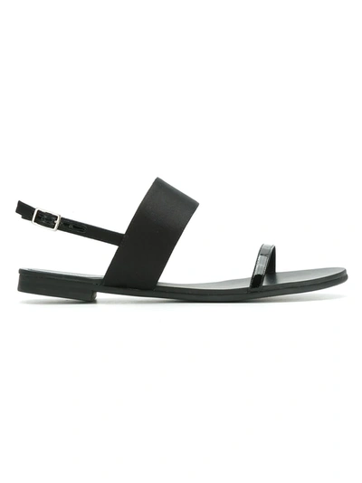 Shop Studio Chofakian Flat Sandals In Black