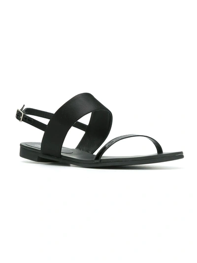 Shop Studio Chofakian Flat Sandals In Black