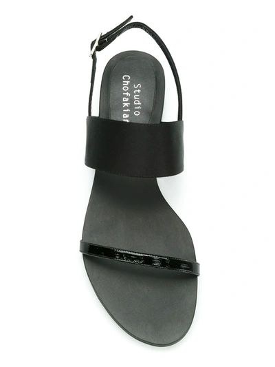 Studio Chofakian Flat Sandals In Black