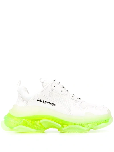 Balenciaga Triple S Clear-sole Sneakers In White | ModeSens