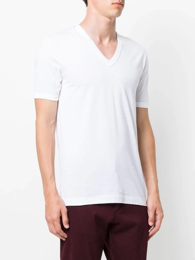 Shop Dolce & Gabbana V-neck T-shirt In White