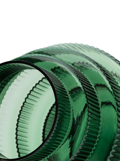 Pols Potten Steps Ribbed Vase In Green