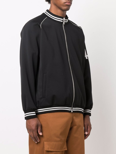424 Black Polyester Bomber Jacket In Black