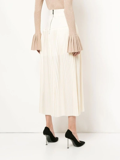 Shop Maticevski Decency Pleated Skirt In White