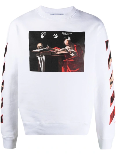Shop Off-white Caravaggio Print Sweatshirt In White