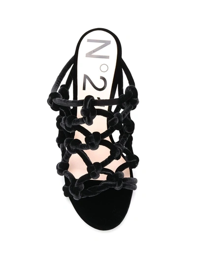 Shop N°21 Velvet Net Mules In Black