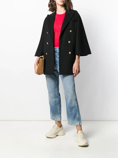 Shop Gucci Boxy-fit Blazer Jacket In Black