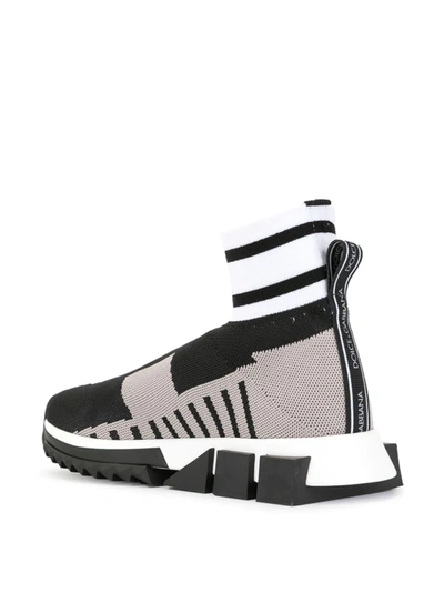 Shop Dolce & Gabbana Colour-block Sock Sneakers In Black