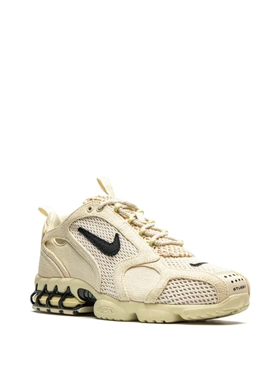 Nike X Stüssy Air Zoom Spiridon Caged "fossil" Sneakers In Neutrals