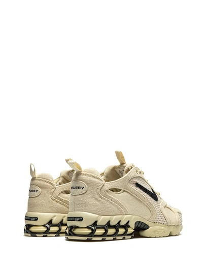 Shop Nike X Stüssy Air Zoom Spiridon Caged "fossil" Sneakers In Neutrals