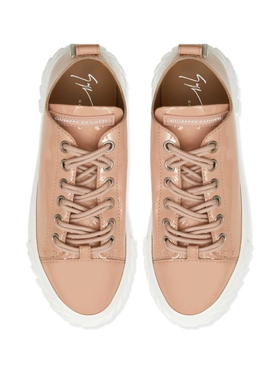 Giuseppe Zanotti Low-top Lace-up Trainers In Pink