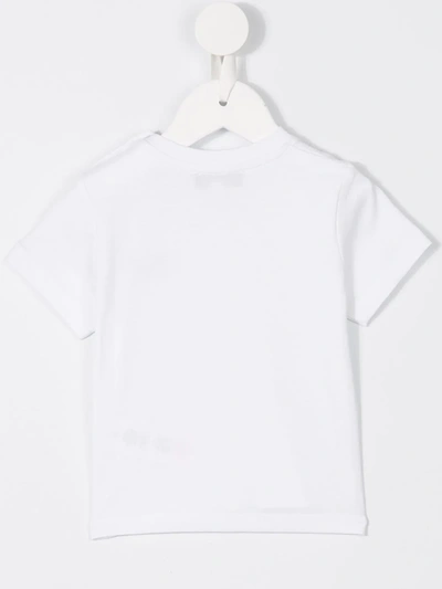 Shop Hugo Boss Embroidered Logo T-shirt In White