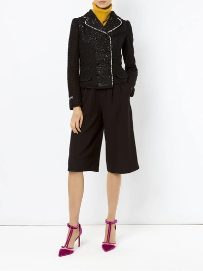 Shop Dolce & Gabbana Lace Design Jacket In Black