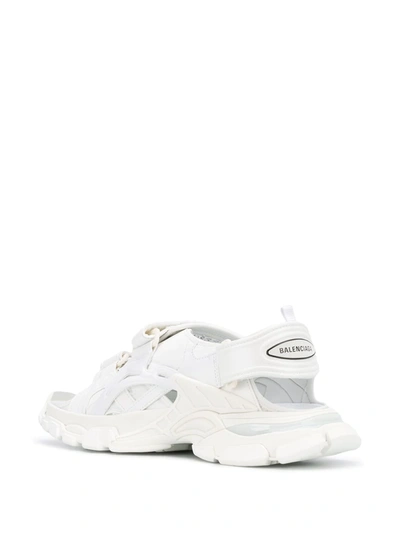 Shop Balenciaga Track Sandals In White