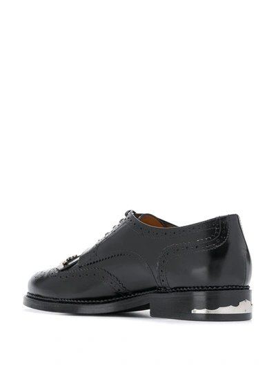 Toga Virilis Black Polished Brogues In Black
