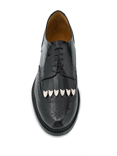 Toga Virilis Black Polished Brogues In Black