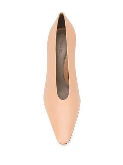 Shop Bottega Veneta Almond 75mm Pumps In Neutrals