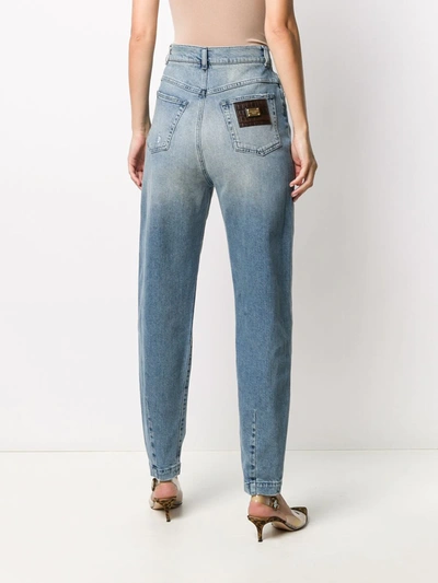 Dolce & Gabbana Distressed High-rise Boyfriend Jeans In Blue