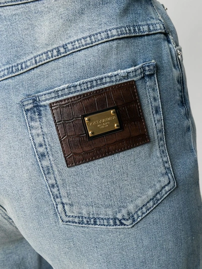 Dolce & Gabbana Distressed High-rise Boyfriend Jeans In Blue