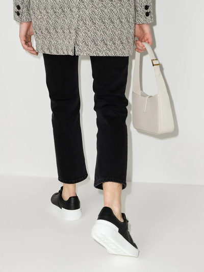 Balmain B Court Sneakers In Black Calfskin In Black