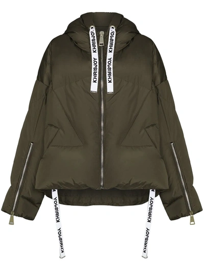 Shop Khrisjoy Kris Puffer Jacket In Green