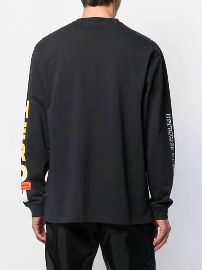 Shop Heron Preston Fire Skull Sweatshirt In Black