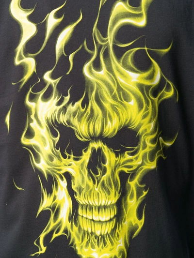 Shop Heron Preston Fire Skull Sweatshirt In Black