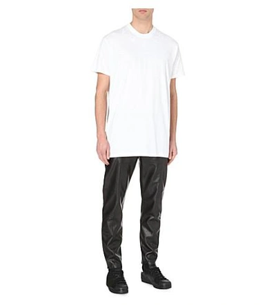 Shop Givenchy Embroidered Cotton T-shirt In White