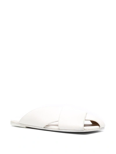 Shop Marsèll Spatola Flat Sandals In White