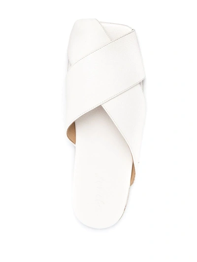 Marsèll Crossover Straps Flat Sandals In White