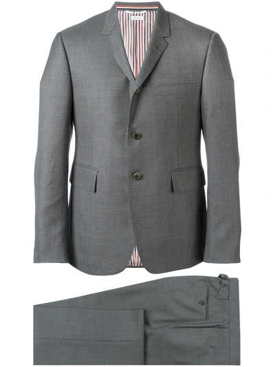 Shop Thom Browne Single-breasted Wool Suit In Grey