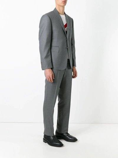 Shop Thom Browne Single-breasted Wool Suit In Grey