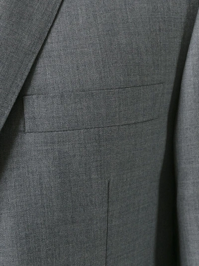 Shop Thom Browne Single-breasted Wool Suit In Grey