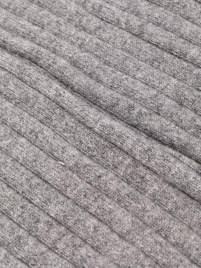 Brunello Cucinelli Ribbed Socks In Grey
