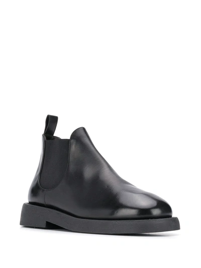 Marsèll Elasticated Panel Platform Sole Ankle Boots In Black
