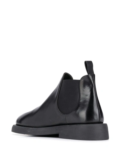 Marsèll Elasticated Panel Platform Sole Ankle Boots In Black
