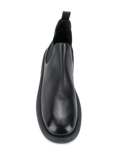 Marsèll Elasticated Panel Platform Sole Ankle Boots In Black
