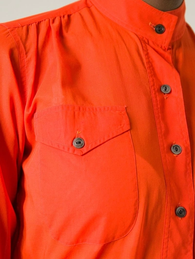 Pre-owned Saint Laurent Mandarin Neck Shirt In Orange