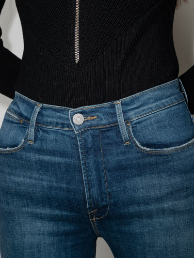 Shop Frame Le High Straight Jeans In Blue