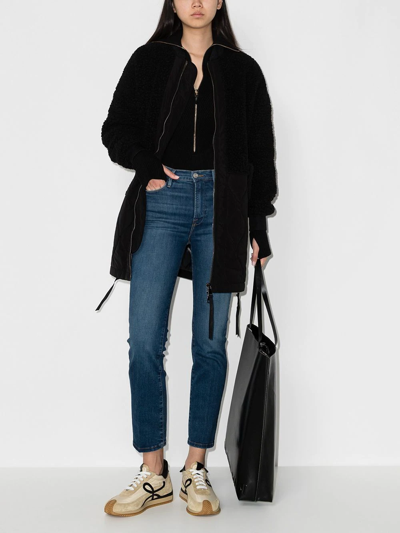 Frame Le High Straight Jeans In Blue