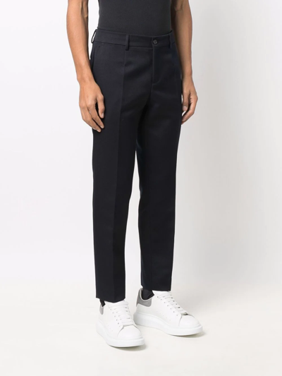 Shop Golden Goose Milano Tailored Tapered Trousers In Blue
