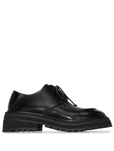 Shop Marsèll Ridged-sole Derby Shoes In Black