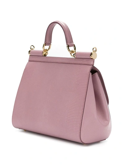 Shop Dolce & Gabbana Medium Sicily Tote Bag In Pink