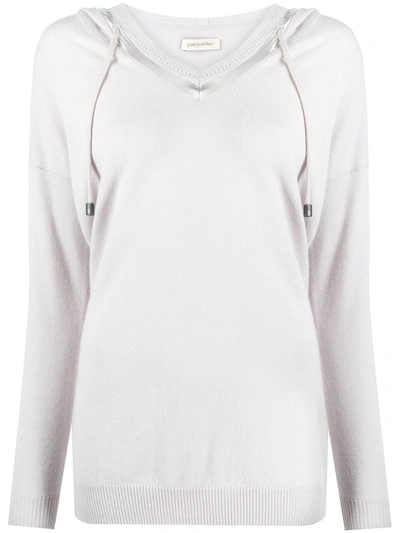 Shop Gentry Portofino Slouch-fit Hooded Jumper In Grey
