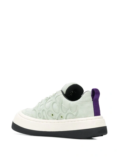 Shop Eytys Soni Lace-up Sneakers In Green