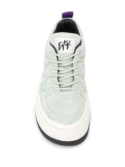 Shop Eytys Soni Lace-up Sneakers In Green