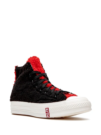 Converse X Kith X Disney Chuck 70 Hi "mickey Mouse Fur" Sneakers In Black