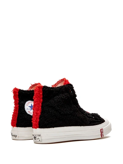 Shop Converse X Kith X Disney Chuck 70 Hi "mickey Mouse Fur" Sneakers In Black