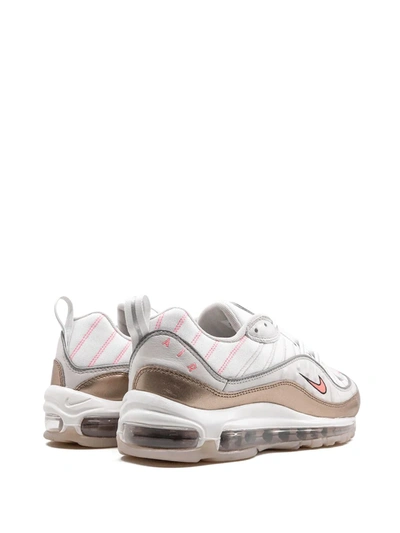 Nike Air Max 98 "rose Gold" Sneakers In White