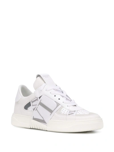 Shop Valentino Vl7n Logo-print Strap Sneakers In White